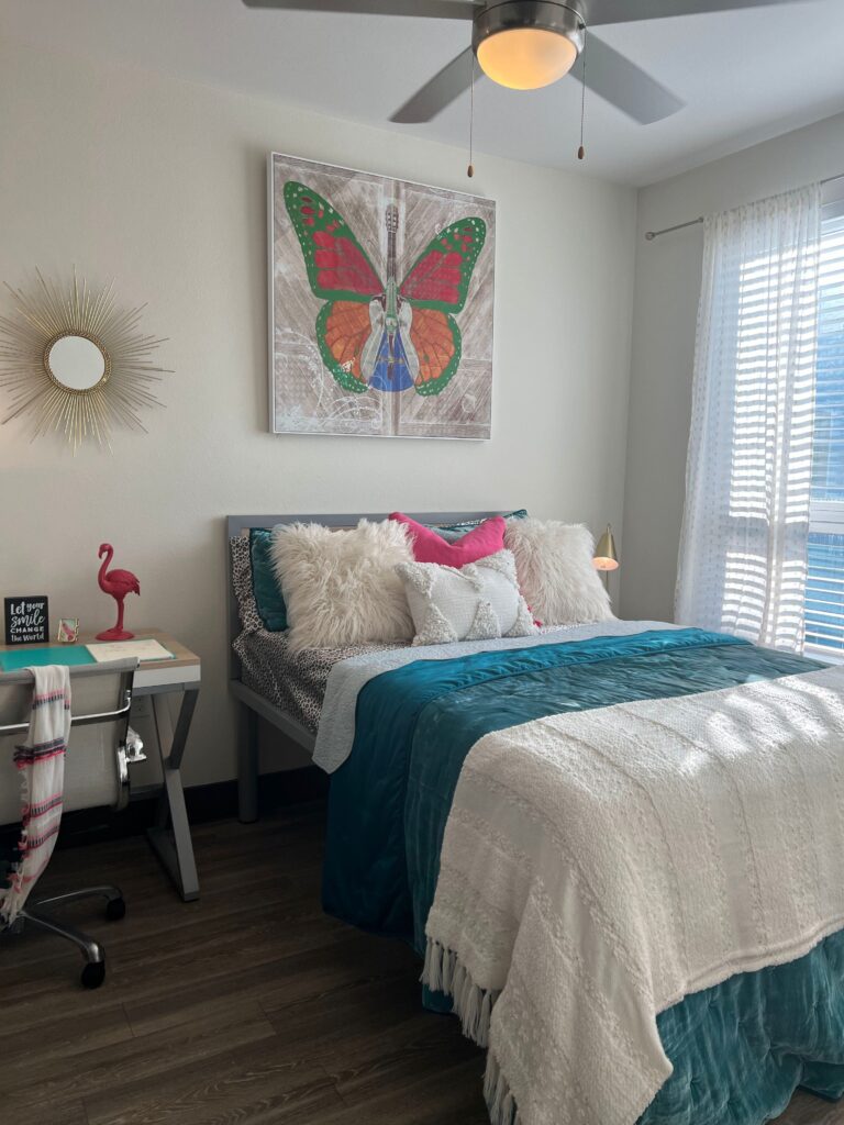 Bedroom cleaned and organized